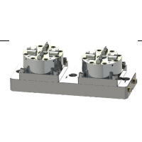D100 2头CNC气动卡盘(配多用途底板)